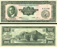 *200 Pesos Filipíny 1949, P140 UNC - Kliknutím na obrázok zatvorte -